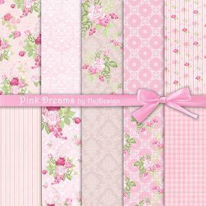 Pink Dreams - Digital Collage Sheet - Digital..