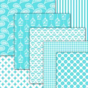 Tiffany Blue Collection - Digital Collage Sheet -..