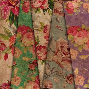 Vintage Floral Set 2 - Digital Collage Sheet -..