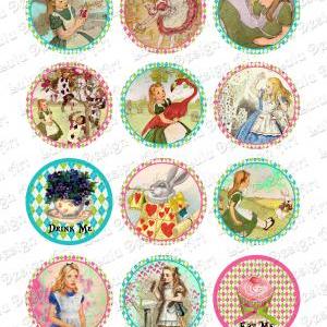 Alice In Wonderland - Digital Collage Sheet -..