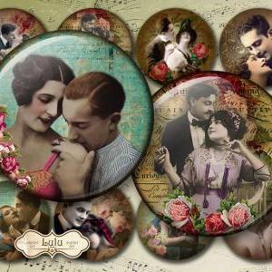 Vintage Love Couples - Digital Collage Sheet -..